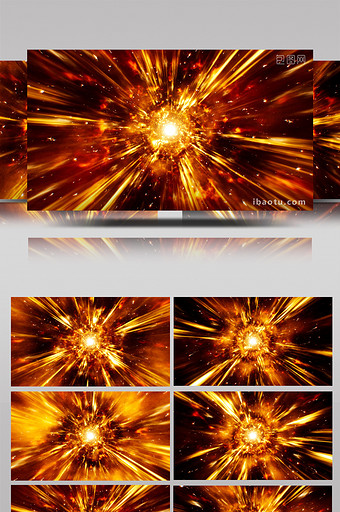 抽象爆炸火焰隧道背景动画4K循环视频素材图片