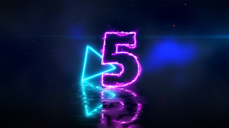 赛博朋克霓虹灯倒计时视频动画AE模板