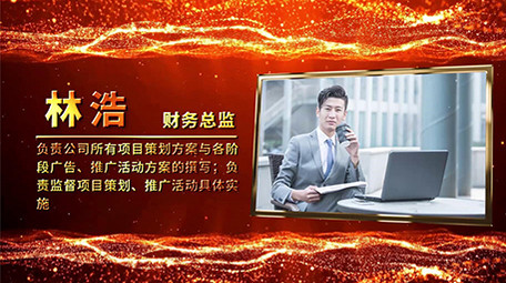 红色颁奖人物相册图文介绍pr模板