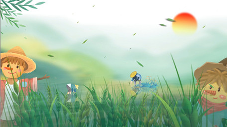 节日大气二十四节气小满唯美片头pr模板