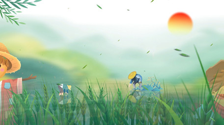 节日大气二十四节气小满唯美片头pr模板