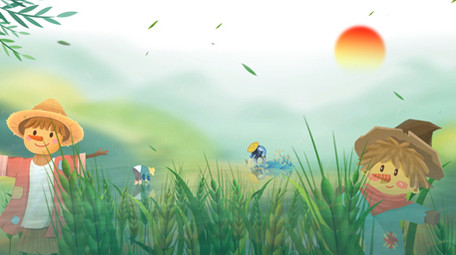 节日大气二十四节气小满唯美片头pr模板