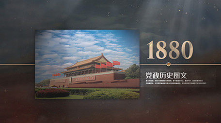 党政历史时间线图文AE模板