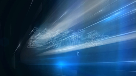 蓝色流光数字科技LOGO动画片头AE模板