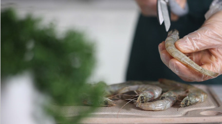 唯美精致餐饮中餐煎大虾美食宣传片实拍
