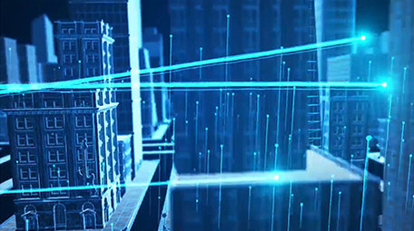 光线城市穿梭科技片头PR模板