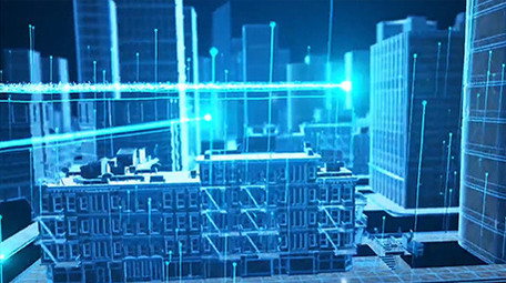 光线城市穿梭科技片头PR模板