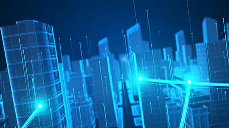 光线城市穿梭科技片头PR模板