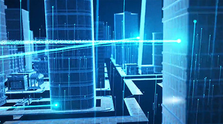 光线城市穿梭科技片头PR模板