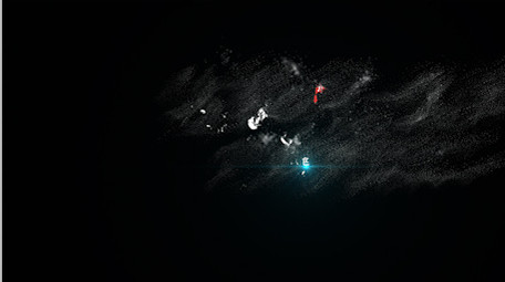 简约古风水墨风沙粒子文字AE模板