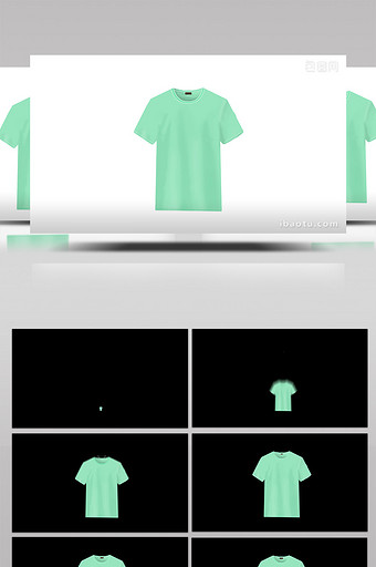 易用写实mg动画穿戴用品绿色T恤图片
