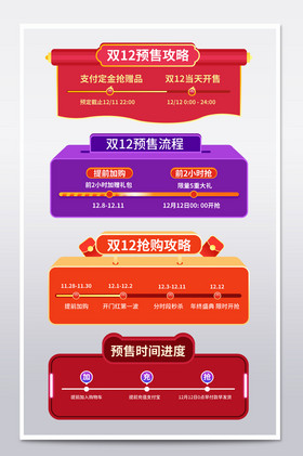 618时间轴618预售预告时间轴流程导航在线编辑浅色淘宝天猫退款详细