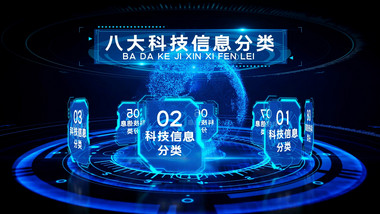 商务科技信息分类AE模板
