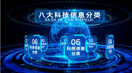 商务科技信息分类AE模板