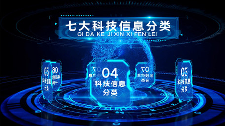 商务科技信息分类AE模板