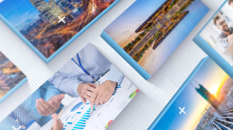 大气简洁科技三维照片墙企业宣传AE模板