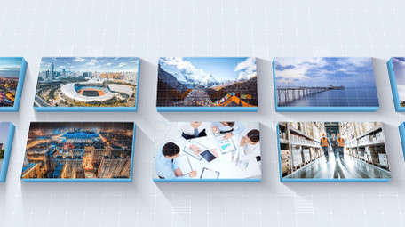 大气简洁科技三维照片墙企业宣传AE模板