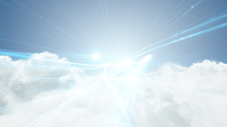 大气云层穿梭文字标题片头AE模板