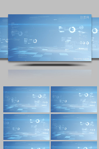 浅白色科技数据互联网信息高清背景视频图片