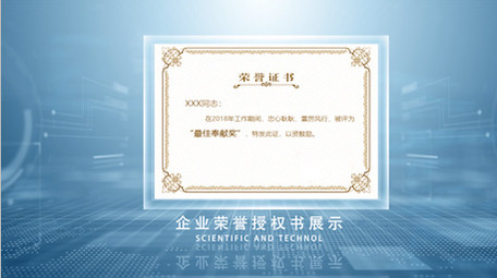 简洁明亮证书荣誉授权图片照片资质AE模板