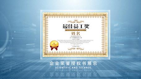简洁明亮证书荣誉授权图片照片资质AE模板