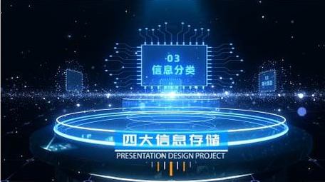 科技粒子大数据商务信息功能分类AE模板