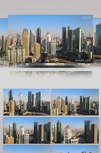 城市武汉金融中心航拍视频图片