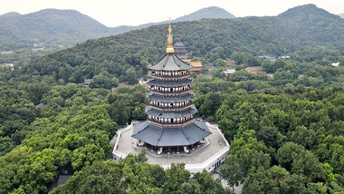 非遗<strong>地标</strong>浙江<strong>杭州</strong>西湖风景区雷峰塔4K航拍