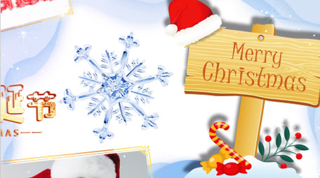 圣诞节清新<strong>图文</strong>展示开场AE模板