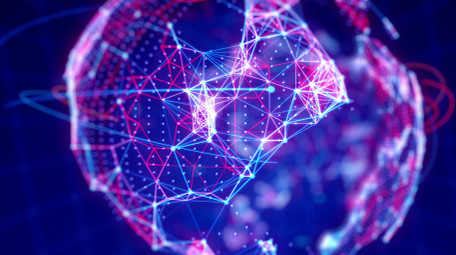 世界数字网络数据背景循环科幻电影视频素材