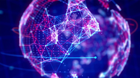 世界数字网络数据背景循环科幻电影视频素材