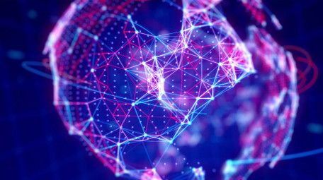 世界数字网络数据背景循环科幻电影视频素材