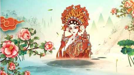 中国风传统戏曲文化水墨图文AE模板