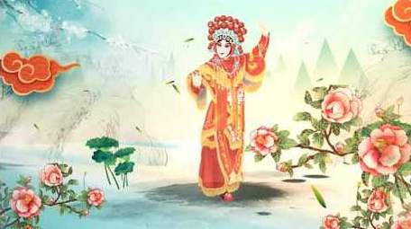 中国风传统戏曲文化水墨图文AE模板