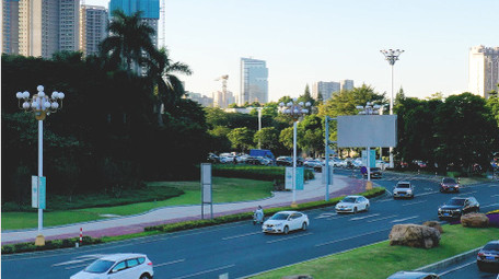 繁忙交通堵车路上车流4K延时