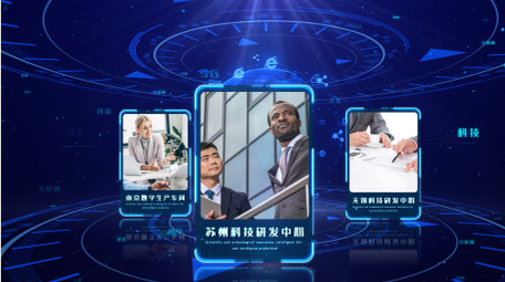 大气企业科技图文分类展示AE模板