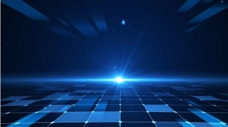 4k蓝色科技空间穿梭背景视频