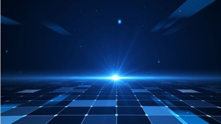 4k蓝色科技空间穿梭背景视频