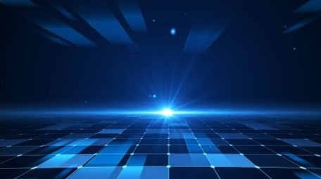 4k蓝色科技空间穿梭背景视频