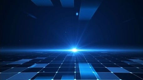 4k蓝色科技空间穿梭背景视频