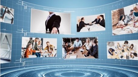 4k大气弧形空间照片墙ae模板