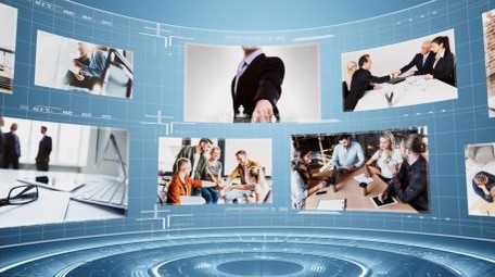 4k大气弧形空间照片墙ae模板