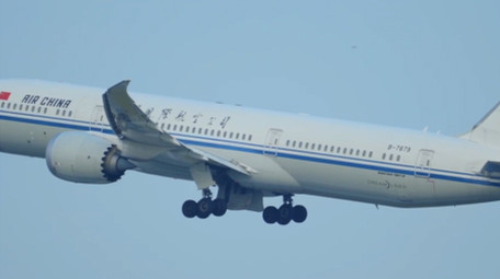 交通大气飞机客机滑行起飞飞行4k实拍