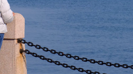 海洋大海海边驻足远望大海背影心情