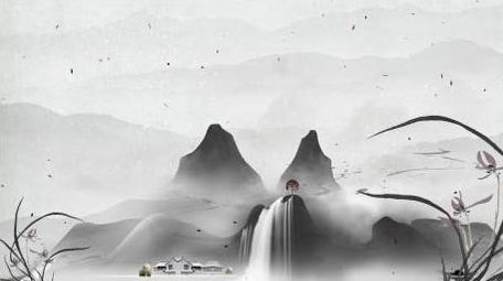 中国风水墨山水背景视频素材