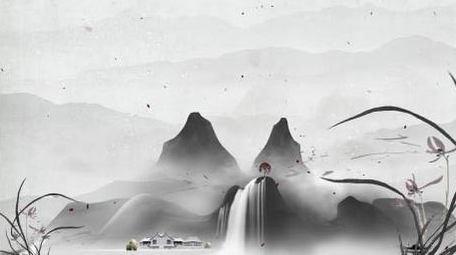 中国风水墨山水背景视频素材