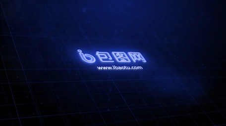 科技光线描边LOGO展示片头片尾PR模板