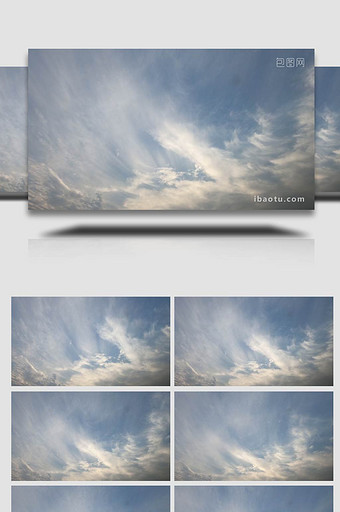 自然天空云彩随风涌动延时实拍摄影图片