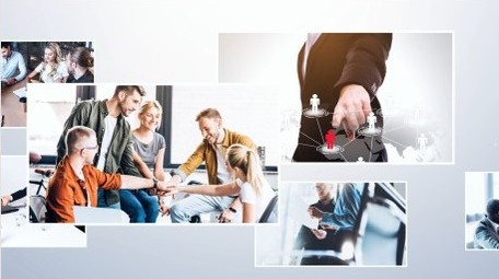 简约明亮科技图文logo汇聚ae模板