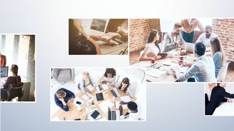 简约明亮科技图文logo汇聚ae模板